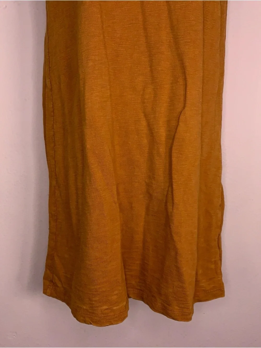 XS Universal Thread Mustard Yellow Dress Vneck Short Sleeve Cotton Stretch